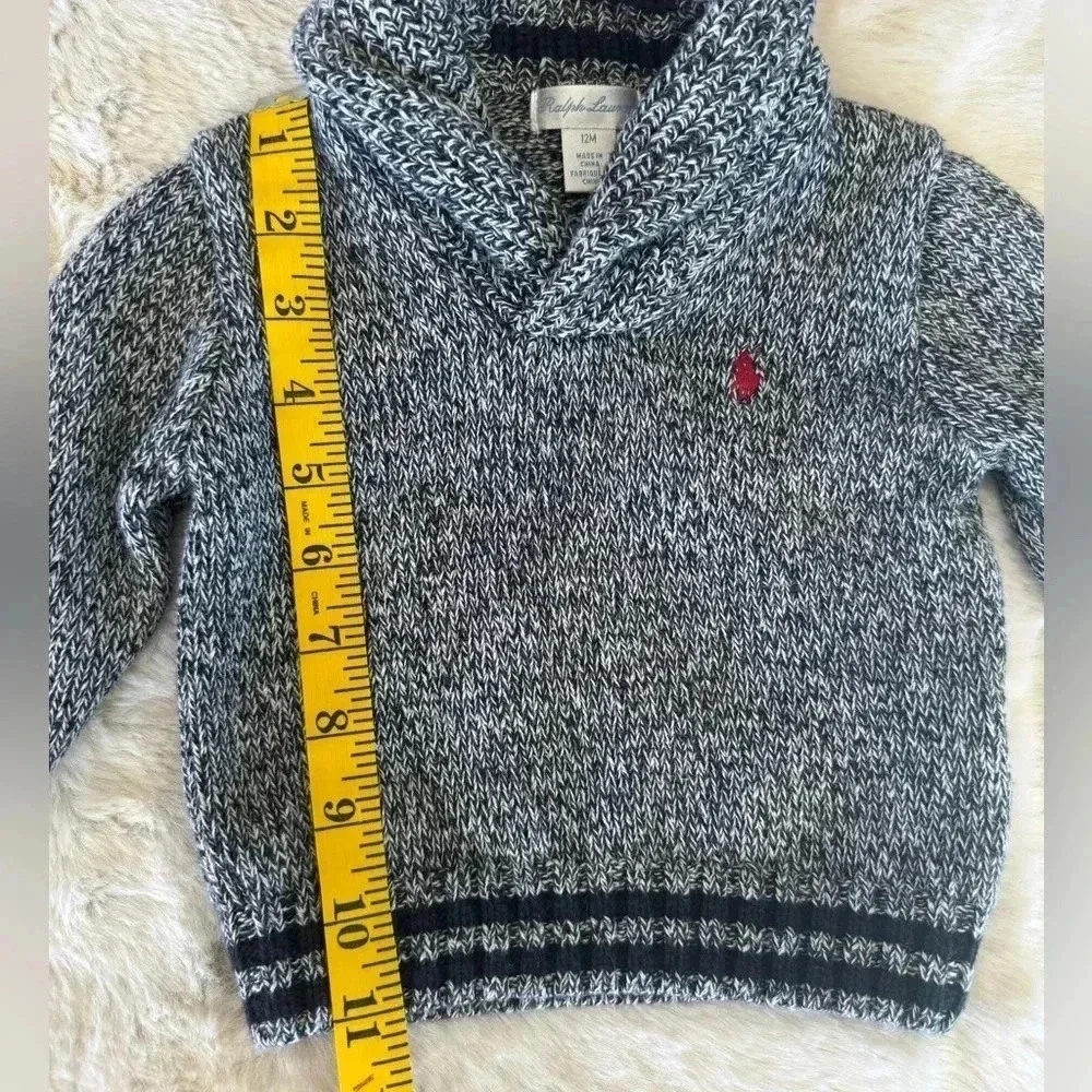Ralph Lauren kids | newborn size 12m black and white knitted warm sweater
